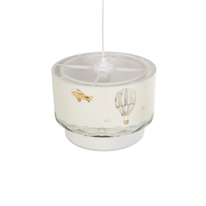 GloboStar® BALLON 204-0121 Παιδικό Κρεμαστό Φωτιστικό Φιγούρα Μονόφωτο 1 x E27 IP20 Πολύχρωμο Ύφασμα - Μ30 x Π30 x Υ70cm