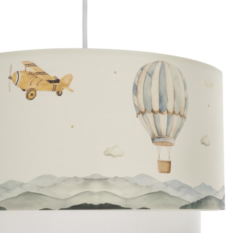 GloboStar® BALLON 204-0121 Παιδικό Κρεμαστό Φωτιστικό Φιγούρα Μονόφωτο 1 x E27 IP20 Πολύχρωμο Ύφασμα - Μ30 x Π30 x Υ70cm