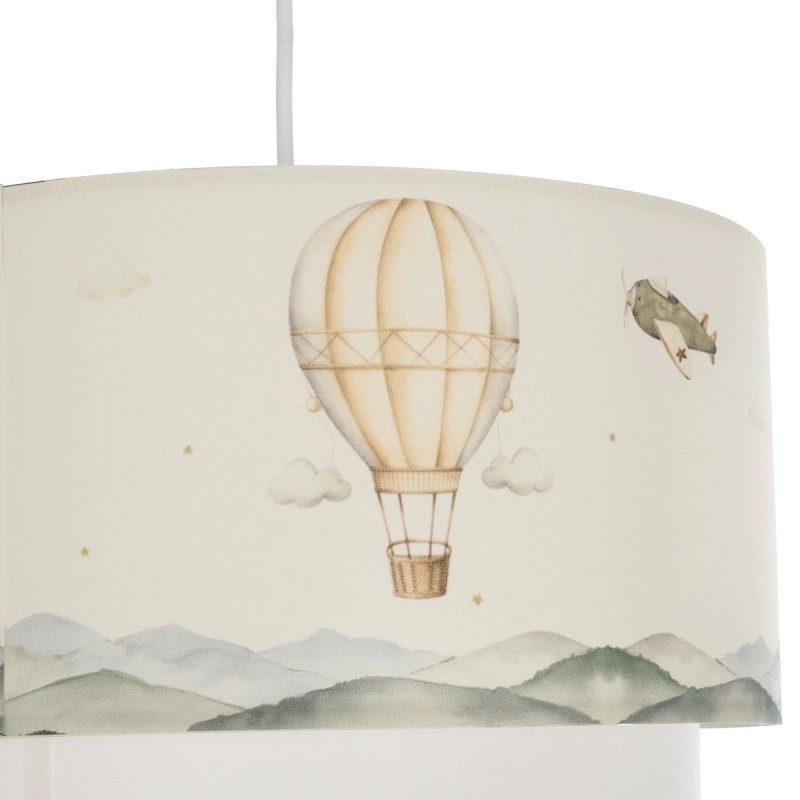 GloboStar® BALLON 204-0121 Παιδικό Κρεμαστό Φωτιστικό Φιγούρα Μονόφωτο 1 x E27 IP20 Πολύχρωμο Ύφασμα - Μ30 x Π30 x Υ70cm