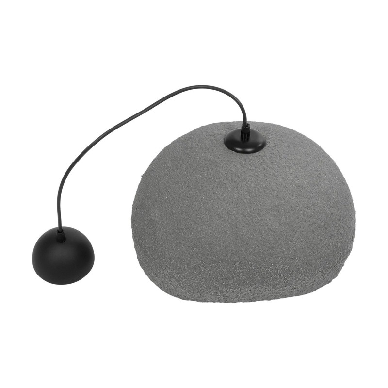 GloboStar® STONE 204-0122 Μοντέρνο Κρεμαστό Φωτιστικό Καμπάνα Μονόφωτο 1 x E27 IP20 Γκρι Σκoύρο Πολυστερίνη με Ρητίνη - Μ31.5 x Π35 x Υ26cm
