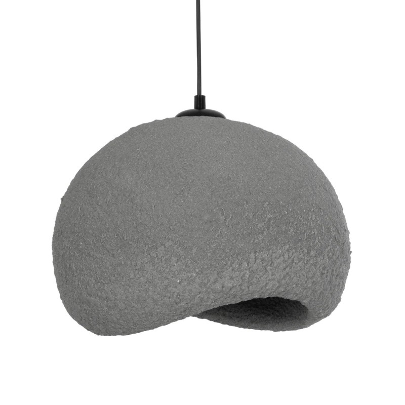 GloboStar® STONE 204-0122 Μοντέρνο Κρεμαστό Φωτιστικό Καμπάνα Μονόφωτο 1 x E27 IP20 Γκρι Σκoύρο Πολυστερίνη με Ρητίνη - Μ31.5 x Π35 x Υ26cm