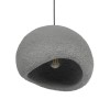 GloboStar® STONE 204-0122 Μοντέρνο Κρεμαστό Φωτιστικό Καμπάνα Μονόφωτο 1 x E27 IP20 Γκρι Σκoύρο Πολυστερίνη με Ρητίνη - Μ31.5 x Π35 x Υ26cm