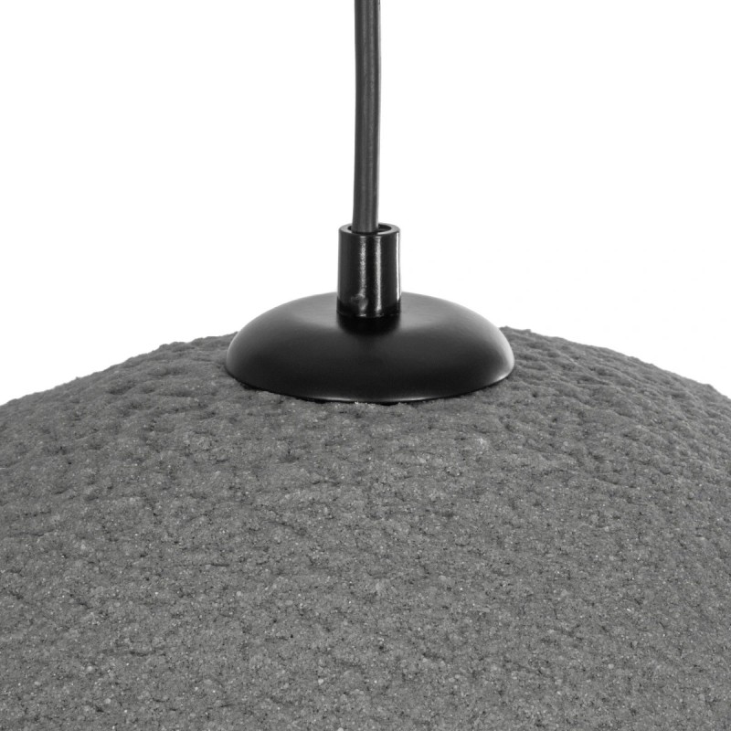 GloboStar® STONE 204-0122 Μοντέρνο Κρεμαστό Φωτιστικό Καμπάνα Μονόφωτο 1 x E27 IP20 Γκρι Σκoύρο Πολυστερίνη με Ρητίνη - Μ31.5 x Π35 x Υ26cm