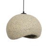 GloboStar® STONE 204-0123 Μοντέρνο Κρεμαστό Φωτιστικό Καμπάνα Μονόφωτο 1 x E27 IP20 Μπεζ Πολυστερίνη με Μπεζ Ρητίνη - Μ31.5 x Π35 x Υ26cm