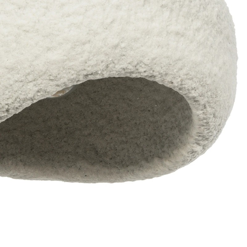 GloboStar® STONE 204-0124 Μοντέρνο Κρεμαστό Φωτιστικό Καμπάνα Μονόφωτο 1 x E27 IP20 Γκρι Πολυστερίνη με Γκρι Ρητίνη - Μ31.5 x Π35 x Υ26cm