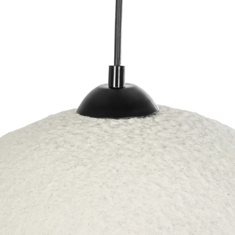 GloboStar® STONE 204-0124 Μοντέρνο Κρεμαστό Φωτιστικό Καμπάνα Μονόφωτο 1 x E27 IP20 Γκρι Πολυστερίνη με Γκρι Ρητίνη - Μ31.5 x Π35 x Υ26cm