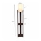 GloboStar® VENTORA 204-0126 Μοντέρνο Eπιδαπέδιο Φωτιστικό Μονόφωτο 1 x E27 IP20 Καφέ Ξύλο με Μπεζ Ύφασμα - Μ20 x Π20 x Υ142cm