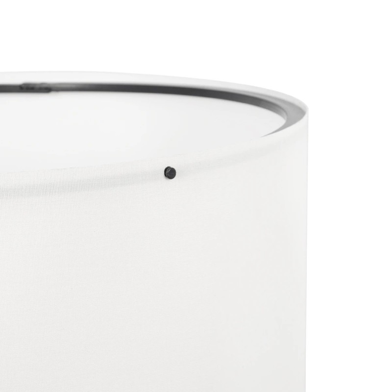 GloboStar® SHELF 204-0129 Μοντέρνο Eπιδαπέδιο Φωτιστικό Μονόφωτο 1 x E27 IP20 Καφέ Ξύλο με Μπεζ Ύφασμα - Μ38 x Π38 x Υ135cm