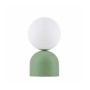 GLOBOSTAR® MAGIC 204-0130 Μοντέρνο Επιτραπέζιο Φωτιστικό Πορτατίφ με Ντουί 1 x E14 AC 220-240V IP20 - Πράσινο & Λευκό - Μ13 x Π13 x Υ28cm