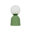 GloboStar® MAGIC 204-0130 Μοντέρνο Eπιτραπέζιο Φωτιστικό Μονόφωτο 1 x E27 IP20 Πράσινο Μέταλλο με Λευκό Γυαλί - Μ13 x Π13 x Υ28cm