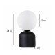 GloboStar® MAGIC 204-0132 Μοντέρνο Eπιτραπέζιο Φωτιστικό Μονόφωτο 1 x E14 IP20 Μαύρο Μέταλλο με Λευκό Γυαλί - Μ13 x Π13 x Υ28cm GloboStar® MAGIC 204-0132 Μοντέρνο Eπιτραπέζιο Φωτιστικό Μονόφωτο 1 x E27 IP20 Μαύρο Μέταλλο με Λευκό Γυαλί - Μ13 x Π13 x Υ28cm