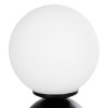 GloboStar® MAGIC 204-0132 Μοντέρνο Eπιτραπέζιο Φωτιστικό Μονόφωτο 1 x E27 IP20 Μαύρο Μέταλλο με Λευκό Γυαλί - Μ13 x Π13 x Υ28cm