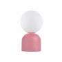 GLOBOSTAR® MAGIC 204-0134 Μοντέρνο Επιτραπέζιο Φωτιστικό Πορτατίφ με Ντουί 1 x E14 AC 220-240V IP20 - Ροζ & Λευκό - Μ13 x Π13 x Υ28cm