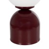 GloboStar® MAGIC 204-0135 Μοντέρνο Eπιτραπέζιο Φωτιστικό Μονόφωτο 1 x E27 IP20 Κόκκινο Μέταλλο με Λευκό Γυαλί - Μ13 x Π13 x Υ28cm