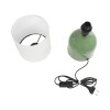 GloboStar® LOREN 204-0136 Μοντέρνο Eπιτραπέζιο Φωτιστικό Μονόφωτο 1 x E27 IP20 Πράσινο Μέταλλο με Μπεζ Ύφασμα - Μ15 x Π15 x Υ31cm