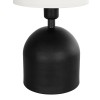 GloboStar® LOREN 204-0138 Μοντέρνο Eπιτραπέζιο Φωτιστικό Μονόφωτο 1 x E27 IP20 Μαύρο Μέταλλο με Μπεζ  Ύφασμα - Μ15 x Π15 x Υ31cm
