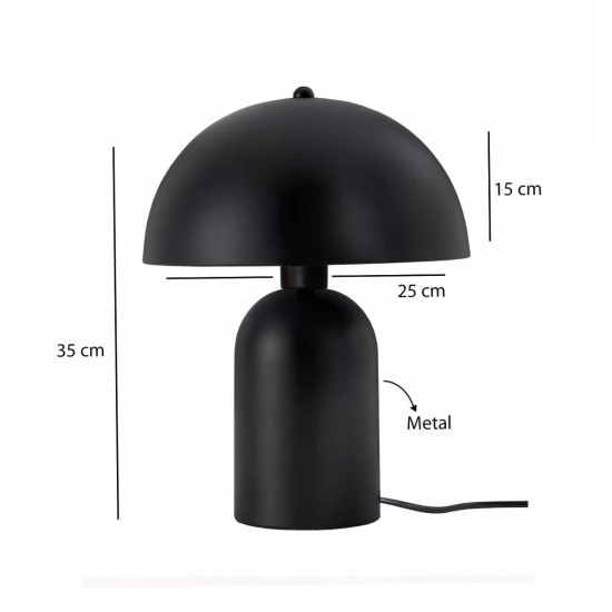 GloboStar® GASCO 204-0146 Μοντέρνο Eπιτραπέζιο Φωτιστικό Μονόφωτο 1 x E27 IP20 Μαύρο Μέταλλο - Μ25 x Π25 x Υ35cm GloboStar® GASCO 204-0146 Μοντέρνο Eπιτραπέζιο Φωτιστικό Μονόφωτο 1 x E27 IP20 Μαύρο Μέταλλο - Μ25 x Π25 x Υ35cm
