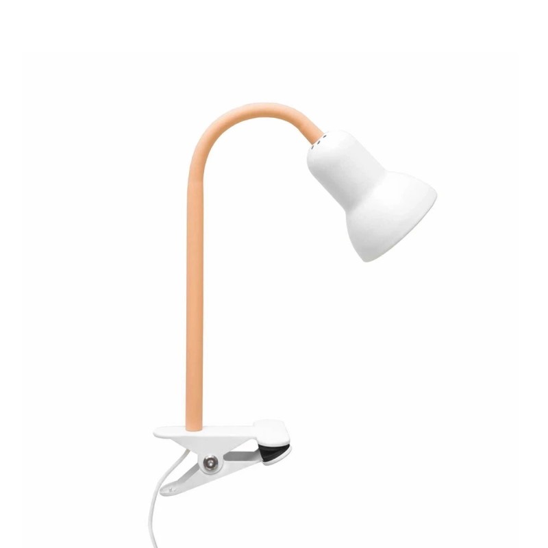 GloboStar® TAVOLO 204-0151 Παιδικό Eπιτραπέζιο Φωτιστικό Μονόφωτο 1 x E27 IP20 Πορτοκαλί & Λευκό Πλαστικό - Μ11 x Π9 x Υ35cm