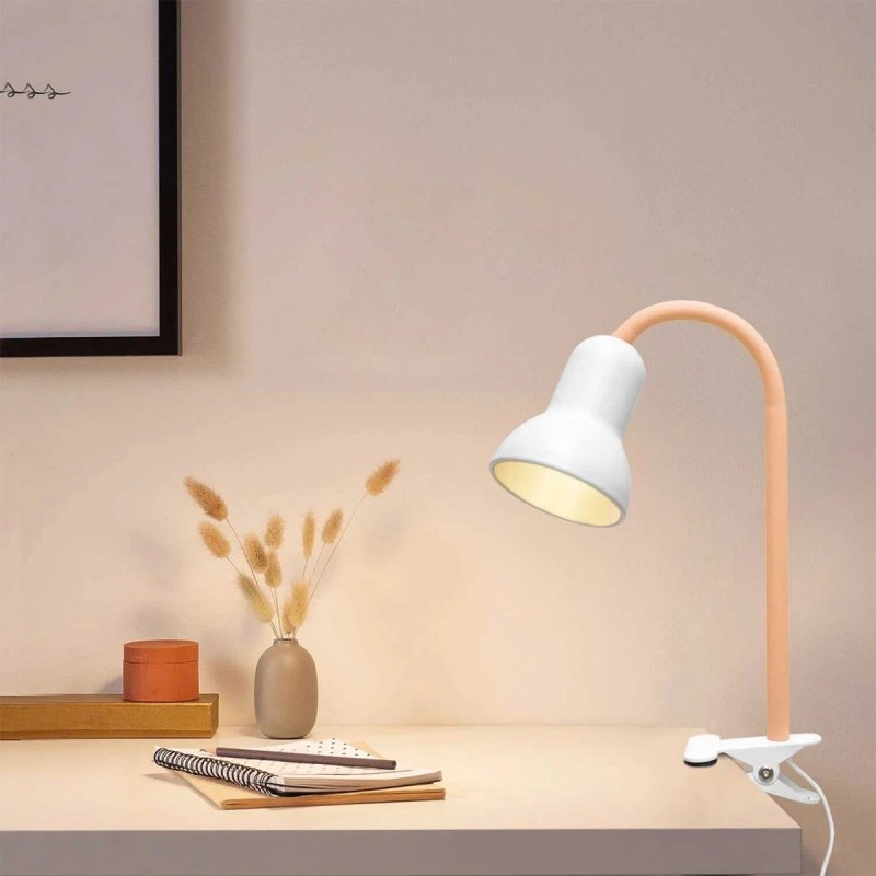 GloboStar® TAVOLO 204-0151 Παιδικό Eπιτραπέζιο Φωτιστικό Μονόφωτο 1 x E27 IP20 Πορτοκαλί & Λευκό Πλαστικό - Μ11 x Π9 x Υ35cm