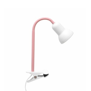 GLOBOSTAR® TAVOLO 204-0154 Παιδικό Επιτραπέζιο Φωτιστικό Πορτατίφ με Ντουί 1 x E14 AC 220-240V IP20 - Ροζ & Λευκό - Μ11 x Π9 x Υ35cm