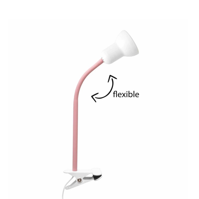 GloboStar® TAVOLO 204-0154 Παιδικό Eπιτραπέζιο Φωτιστικό Μονόφωτο 1 x E27 IP20 Ροζ & Λευκό Πλαστικό - Μ11 x Π9 x Υ35cm