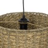 GloboStar® POMEGRANDE 204-0157 Boho Κρεμαστό Φωτιστικό Kαπέλο Μονόφωτο 1 x E27 IP20 Μπεζ Rattan - Μ30 x Π30 x Υ16cm