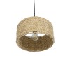GloboStar® POMEGRANDE 204-0161 Boho Κρεμαστό Φωτιστικό Kαπέλο Μονόφωτο 1 x E27 IP20 Μπεζ Rattan - Μ29 x Π29 x Υ15cm