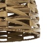 GloboStar® MEKA 204-0165 Boho Κρεμαστό Φωτιστικό Καμπάνα Μονόφωτο 1 x E27 IP20 Μπεζ Rattan - Μ30 x Π30 x Υ25cm