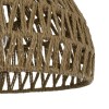 GloboStar® SAND 204-0167 Boho Κρεμαστό Φωτιστικό Καμπάνα Μονόφωτο 1 x E27 IP20 Μπεζ Σχοινί - Μ29 x Π29 x Υ16cm