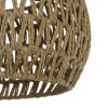 GloboStar® DARIO 204-0168 Boho Κρεμαστό Φωτιστικό Kαπέλο Μονόφωτο 1 x E27 IP20 Καφέ Σχοινί - Μ30 x Π30 x Υ15cm