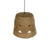 GloboStar® PANIER 204-0170 Boho Κρεμαστό Φωτιστικό Καμπάνα Μονόφωτο 1 x E27 IP20 Μπεζ Σχοινί - Μ32 x Π32 x Υ30cm