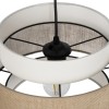 GloboStar® SOHO 204-0172 Μοντέρνο Κρεμαστό Φωτιστικό Kαπέλο Μονόφωτο 1 x E27 IP20 Μπεζ & Καφέ Ύφασμα - Μ30 x Π30 x Υ20cm