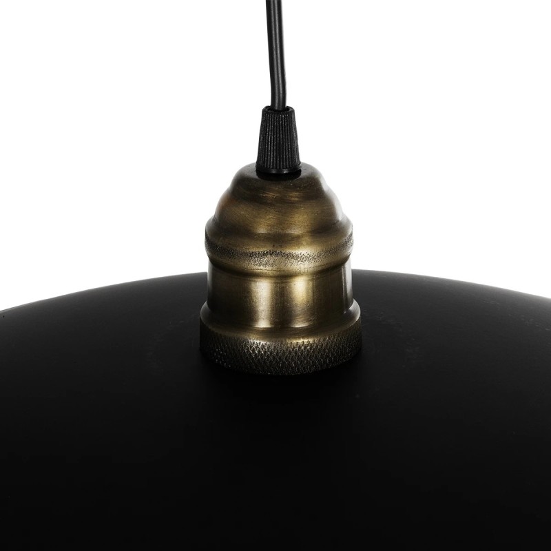 GloboStar® STUDY 204-0175 Μοντέρνο Κρεμαστό Φωτιστικό Καμπάνα Μονόφωτο 1 x E27 IP20 Μπρούτζινο & Μαύρο Μέταλλο - Μ31 x Π31 x Υ27cm