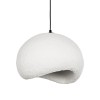 GloboStar® STONE 204-0176 Μοντέρνο Κρεμαστό Φωτιστικό Καμπάνα Μονόφωτο 1 x E27 IP20 Λευκή Πολυστερίνη με Λευκή Ρητίνη - Μ31.5 x Π35 x Υ26cm