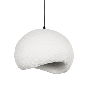 GLOBOSTAR® STONE 204-0176 Μοντέρνο Κρεμαστό Φωτιστικό Οροφής με Ντουί 1 x E27 AC 220-240V IP20 - Λευκό - Μ31.5 x Π35 x Υ26cm