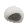 GloboStar® STONE 204-0176 Μοντέρνο Κρεμαστό Φωτιστικό Καμπάνα Μονόφωτο 1 x E27 IP20 Λευκή Πολυστερίνη με Λευκή Ρητίνη - Μ31.5 x Π35 x Υ26cm