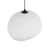 GloboStar® STONE 204-0176 Μοντέρνο Κρεμαστό Φωτιστικό Καμπάνα Μονόφωτο 1 x E27 IP20 Λευκή Πολυστερίνη με Λευκή Ρητίνη - Μ31.5 x Π35 x Υ26cm