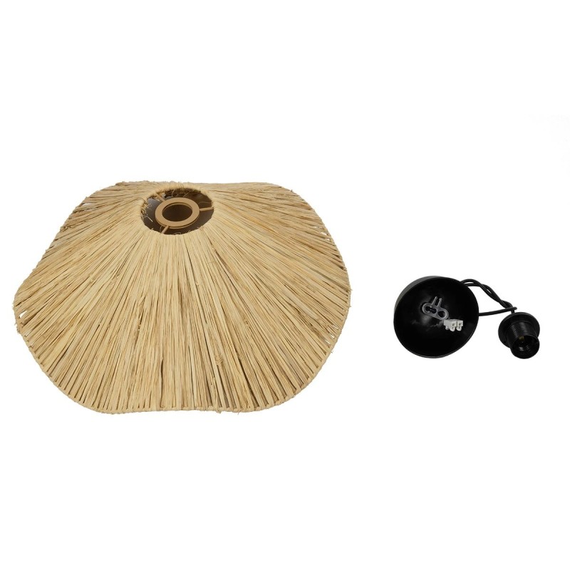 GLOBOSTAR® PAJERO 204-0177 Boho Κρεμαστό Φωτιστικό Οροφής Μονόφωτο 1 x E27 AC 220-240V IP20 Μπεζ - Μ50 x Π50 x Υ20cm