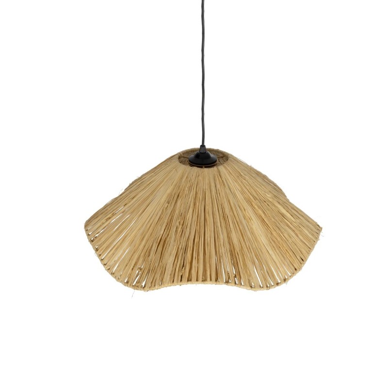 GLOBOSTAR® PAJERO 204-0177 Boho Κρεμαστό Φωτιστικό Οροφής Μονόφωτο 1 x E27 AC 220-240V IP20 Μπεζ - Μ50 x Π50 x Υ20cm