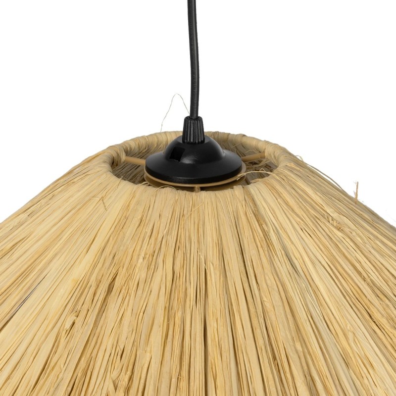 GLOBOSTAR® PAJERO 204-0177 Boho Κρεμαστό Φωτιστικό Οροφής Μονόφωτο 1 x E27 AC 220-240V IP20 Μπεζ - Μ50 x Π50 x Υ20cm