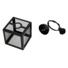 GLOBOSTAR® JAULA 204-0181 Μοντέρνο Κρεμαστό Φωτιστικό Οροφής Μονόφωτο 1 x E27 AC 220-240V IP20 Μαύρο - Μ16 x Π16 x Υ16cm
