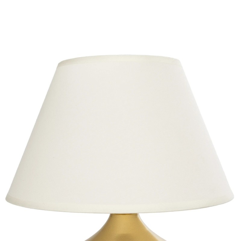 GLOBOSTAR® KORG 204-0184 Μοντέρνο Επιτραπέζιο Φωτιστικό Πορτατίφ με Ντουί 1 x E27 AC 220-240V IP20 - Χάλκινο & Μπεζ - Μ17 x Π17 x Υ23cm