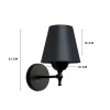 GloboStar® ELEGANTE 204-0185 Μοντέρνο Φωτιστικό Τοίχου Απλίκα Μονόφωτο 1 x E27 AC 220-240V IP20 Μαύρο - Μ14 x Π14 x Υ26cm