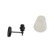 GloboStar® ELEGANTE 204-0186 Μοντέρνο Φωτιστικό Τοίχου Απλίκα Μονόφωτο 1 x E27 AC 220-240V IP20 Μπεζ & Μαύρο - Μ14 x Π14 x Υ26cm