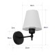 GloboStar® ELEGANTE 204-0186 Μοντέρνο Φωτιστικό Τοίχου Απλίκα Μονόφωτο 1 x E27 AC 220-240V IP20 Μπεζ & Μαύρο - Μ14 x Π14 x Υ26cm