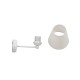 GloboStar® ELEGANTE 204-0187 Μοντέρνο Φωτιστικό Τοίχου Απλίκα Μονόφωτο 1 x E27 AC 220-240V IP20 Μπεζ & Λευκό - Μ14 x Π14 x Υ26cm