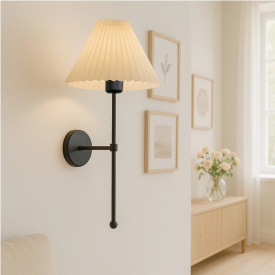 GloboStar® LING 204-0188 Μοντέρνο Φωτιστικό Τοίχου Απλίκα Μονόφωτο 1 x E27 AC 220-240V IP20 Μπεζ & Μαύρο - Μ22 x Π22 x Υ50cm GloboStar® LING 204-0188 Μοντέρνο Φωτιστικό Τοίχου Απλίκα Μονόφωτο 1 x E27 AC 220-240V IP20 Μπεζ & Μαύρο - Μ22 x Π22 x Υ50cm