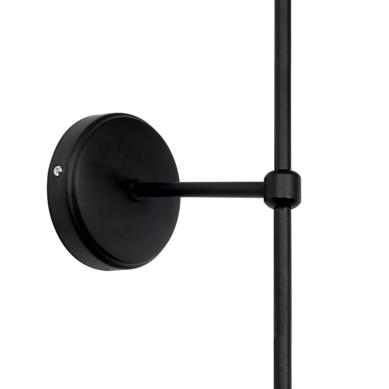 GloboStar® LING 204-0188 Μοντέρνο Φωτιστικό Τοίχου Απλίκα Μονόφωτο 1 x E27 AC 220-240V IP20 Μπεζ & Μαύρο - Μ22 x Π22 x Υ50cm