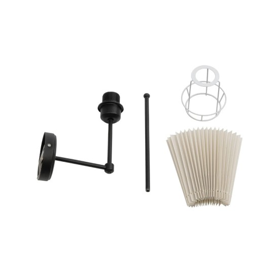 GloboStar® LING 204-0188 Μοντέρνο Φωτιστικό Τοίχου Απλίκα Μονόφωτο 1 x E27 AC 220-240V IP20 Μπεζ & Μαύρο - Μ22 x Π22 x Υ50cm GloboStar® LING 204-0188 Μοντέρνο Φωτιστικό Τοίχου Απλίκα Μονόφωτο 1 x E27 AC 220-240V IP20 Μπεζ & Μαύρο - Μ22 x Π22 x Υ50cm