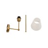 GloboStar® LING 204-0189 Μοντέρνο Φωτιστικό Τοίχου Απλίκα Μονόφωτο 1 x E27 AC 220-240V IP20 Μπεζ & Μαύρο - Μ13 x Π13 x Υ50cm